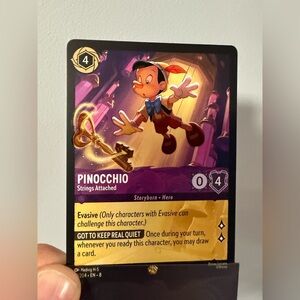 Disney Lorcana Legendary Pinocchio Non Foil Card